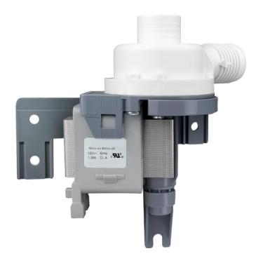 Imagem de Bomba de drenagem para máquina de lavar W10581874 substitui a bomba de drenagem AP6023189 AP5949627 3449735 Corrige o ruído da máquina de lavar ou vazamentos e problemas de drenagem Compatível com
