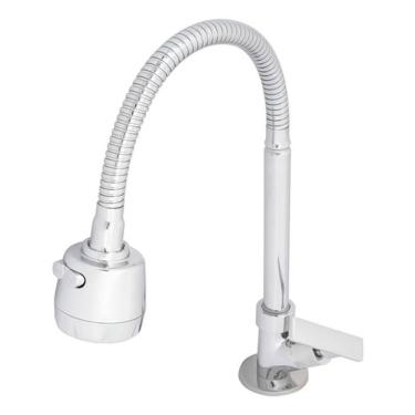 Imagem de Torneira Gourmet Cozinha Bica Alta Flex Cromada Delinia