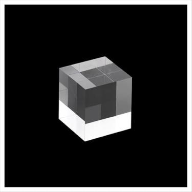 Imagem de Bloco De Exibição De Cubo Acrílico Transparente, Bloco De Exibição De Acrílico Cubo Transparente Sólido Figuras Reutilizáveis Blocos De Exibição Colecionáveis P, 4 * 4 * 5Cm
