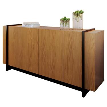 Imagem de Balcao Buffet 160 Cm Copacabana Preto Freijo Colibri