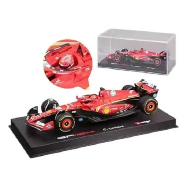 Imagem de Miniatura Metal 1/43 C/ Piloto Caixa Acrilica Formula 1 Ferrari SF-24 Charles Leclerc 16– Burago