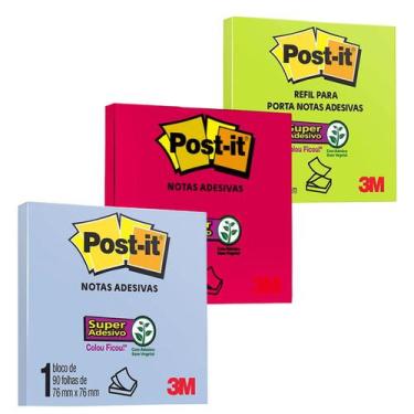 Imagem de Post-it Pop Up Bloco 76x76 colorido C /3 Blocos 90fls 3M