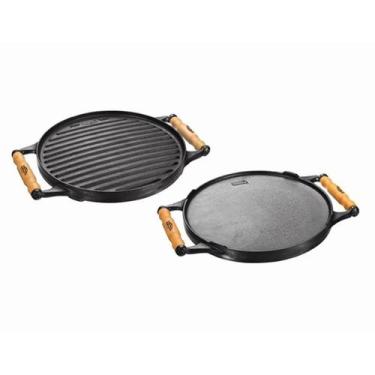 Imagem de Chapa Bifeira Ferro Redonda Dupla Face - PANELA MINEIRA