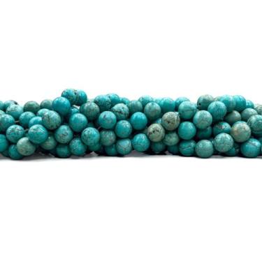 Imagem de Fios de Conta Pedra Howlita Turquesa (10mm) pedras naturais - Pistris 