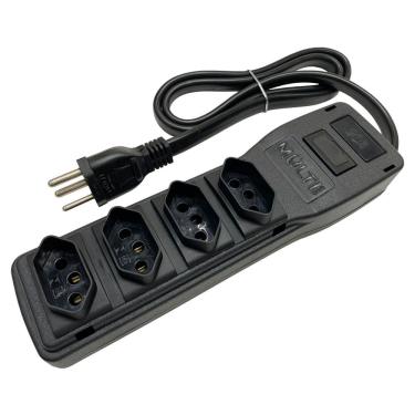 Imagem de Filtro de Linha Power Line PLPS4T 20A com Cabo Bivolt 4400VA 3 x 2,5 mm - 21947 - MULTICRAFT