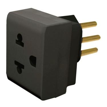 Imagem de Plugue Adaptador PB 2P+T 10A Preto - 690661 - PIAL