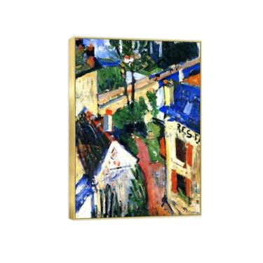 Imagem de BMZFYBS Arte de parede em tela reprodução de pintura famosa - imagens de moldura dourada para sala de estar - restaurante-decoração pôster e impressões 50 x 70 cm 20 x 27 pol