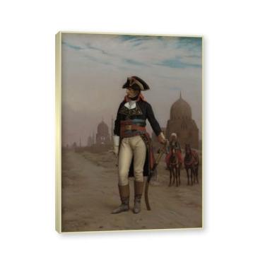 Imagem de NHLDZYH Moldura champanhe. Imagem natureza em tela, (sem título 74) por Jean Leon Gerome, reprodução de quadros, quadro de arte de parede de tela para casa. 50x70cm