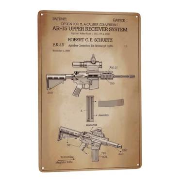 Imagem de Pôster US Patent Ar 15 Metralhadora (1) Sinais de Lata Retrô Citações Inspiradoras Arte de Parede Decorativa Rústica Presentes Únicos 20 x 30 cm