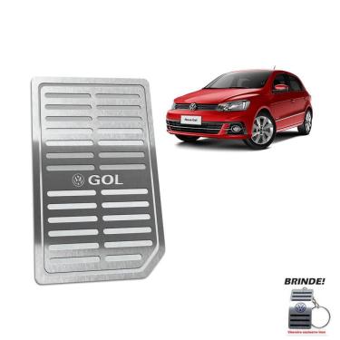 Imagem de Descanso De Pé Em Aço Inox Gol G6 G7 2012 A 2020 Prata