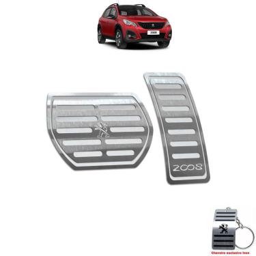 Imagem de Pedaleira Automático Aço Inox Peugeot 2008 2020 2021 Prata