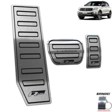 Imagem de Descanso + Pedaleiras T-Cross R-Line Gravação em Preto