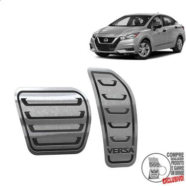 Imagem de Pedaleira Automático Aço Inox Nissan Versa 2021 Preto