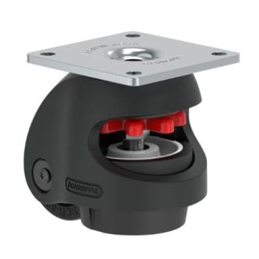 Imagem de Rodízios de elevação com pé nivelador com placa 275 kg