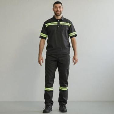 Imagem de Uniforme Profissional de Segurança - Faixas Refletivas - Conjunto Calç