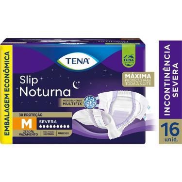 Imagem de Fralda Geriátrica Tena Slip Noturno M 16 Unidades Descartáveis