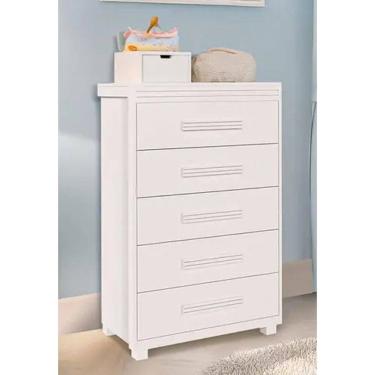 Imagem de Comoda PARIS 5 gavetas BRANCA