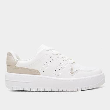 Imagem de Tênis Vizzano Básico Feminino, Branco, Cinza, 35