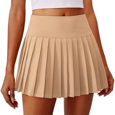 Imagem de Saia de tênis PINSPARK Golf para mulheres com shorts e bolso Khaki S