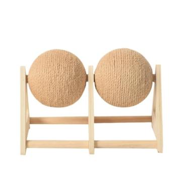 Imagem de Gralara Bola Arranhadora de Sisal para Gatos com Suporte, Brinquedo Interativo para Exercícios de Animais de Estimação, Arranhador para Gatos, Gatinhos