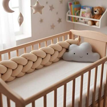 Imagem de Trança Lateral Protetora De Berço Americano 4 Metros - Carinha de Anjo