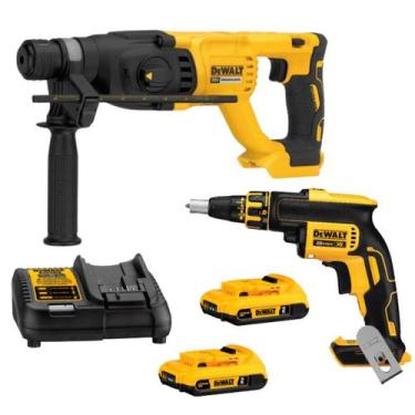 Imagem de Parafusadeira Dcf620 + Martelete Dch133 20v 2 Baterias 2ah Dewalt