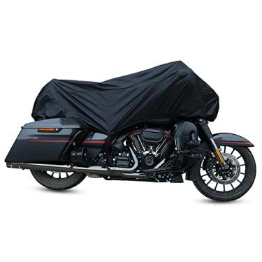 Imagem de X AUTOHAUX preto 210T capa de motocicleta meia capa exterior impermeável chuva poeira UV protetorX AUTOHAUX L a18092900ux0028