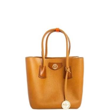 Imagem de Bolsa Feminina Leopoldine em Couro Legítimo Caramelo com Necessaire Removível-Feminino