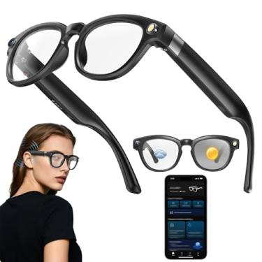 Imagem de Óculos Inteligentes Redondos Com Câmera E Bluetooth, 8MP 32GB AI Óculos Para Homens E Mulheres, Gravação De Vídeo 1080P, Bate-papo E GPT, Música E Chamadas Com Viva-voz