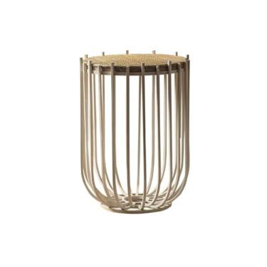 Imagem de Mesa de centro pequena de madeira maciça, mesa lateral de sofá, mesa redonda pequena criativa, mesa de cabeceira redonda simples, mesa lateral simples