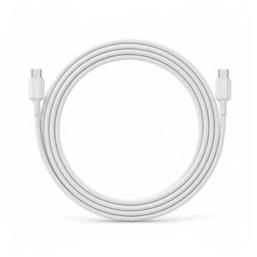 Imagem de Cabo De Força MD9 100W USB-C Macho Para USB-C Macho 1,5 Metros Branco
