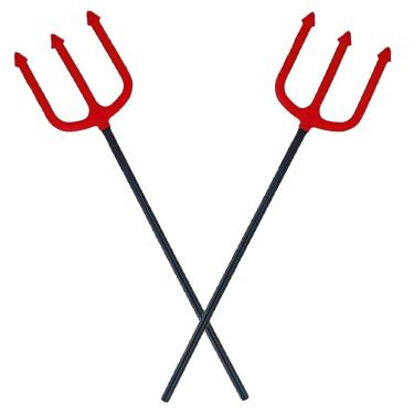 Imagem de Tridente Hallowen Kit 2 Uni Festa Fantasia Carnaval Capetinha Diabinha Morte Cosplay Dia Das Bruxas Decoraçao