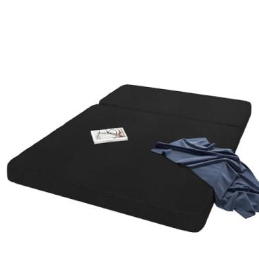 Imagem de Colchonete Dobrável de Casal 3 em 1 — Sofá Puff e Cama Multiuso(Casal)