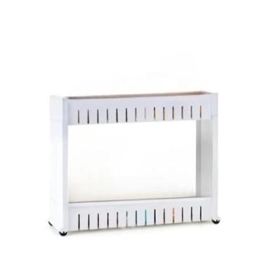 Imagem de Prateleira Carrinho Multiuso Organizador de Cozinha Banheiro Salão e Lavanderia Com Rodinhas(Branco,2 andares)