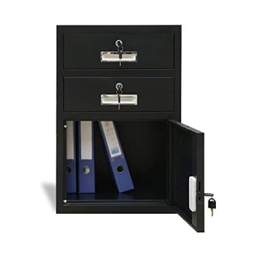 Imagem de Armário de metal Armário de arquivo de escritório Gabinete de dados de escritório Armário baixo com gaveta de ferramentas de trava Armário pequeno Armário de armazenamento de varanda Organizador de