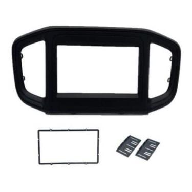 Imagem de Moldura 2din Fiat Strada Mp5 Multimidia 2021 Preto Fosco - FIAMON