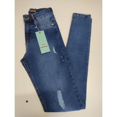 Imagem de Calça jeans feminina - Humanise, Cinza, M