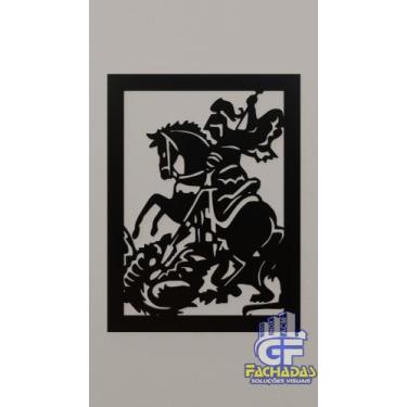 Imagem de Quadro - São Jorge. - GF-Fachadas-ACM, Preto, 250g