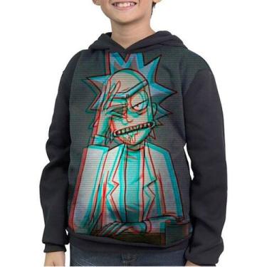 Imagem de Moletom Infantil Rick Sanchez Rick And Morty Fan Art - smoke, Preto, 1