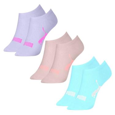 Imagem de Kit 3 Pares de Meias Puma Sapatilha Esportiva Feminina