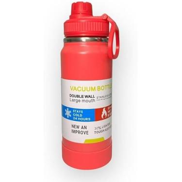 Imagem de Garrafa Térmica 800ml - Duplamente Isolada a Vácuo, Alça,Hidratação, Caminhada, Academia. (Rosa)