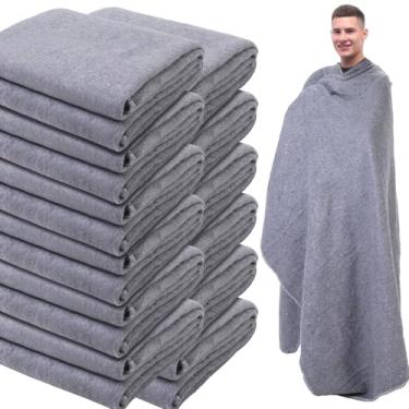 Imagem de Preboun 12 mantas militares 152 x 203 cm, cobertor de sobrevivência para acampamento de primeiros socorros retardador de fogo para emergência e uso diário, cobertores de cama extra grossos e quentes