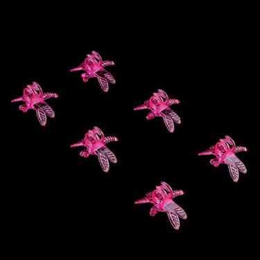 Imagem de Phefop 100 Clipes de Suporte de Plantas, Clipes de Orquídea de Plástico para Videiras, Design de Liberação Fácil, Ideal para Orquídeas, Tomates, Mudas (Rosa Vermelha)