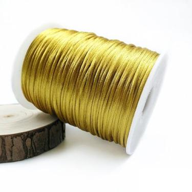 Imagem de Cordão de nylon acetinado de 2 mm, macramê, rabo, colares, pulseiras, miçangas, fabricação de joias, Kumihimo, nó chinês.