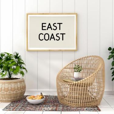 Imagem de Pôster em tela da costa leste de arte de parede de praia, surfe, imagens de arte, decoração costeira, faixa de parede sobre a cama, placa para decoração de casa, sala de estar, quarto, escritório