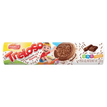 Imagem de Biscoito Chocolate Recheio Flocos Vitarella Treloso 120g