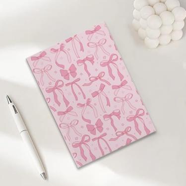 Imagem de Cadernos Coquette Pink Bow Star para trabalho, caderno de composição A5, caderno pautado para faculdade, bloco de notas, agenda de viagem forrada para escrever anotações, presentes para mulheres 1