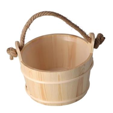 Imagem de Baoblaze Balde de madeira para sauna, acessórios para banho, acessório versátil para sauna e spa, balde de água de madeira para banheira, banheiro doméstico,