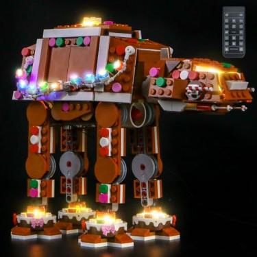 Imagem de LocoLee Customized Light kit Compatible with Lego 40806 Gingerbread at-at Walker - No Model Only Light, LED Lighting Accessories Compatible with Lego 40806 (Customized RC Version)