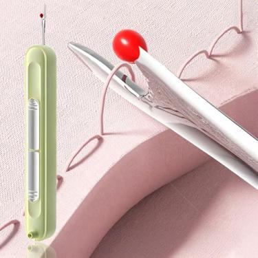 Imagem de 2 em 1 Multifuncional Removedor Automático de Agulhas e Linhas Kit Ripper de Costura DIY Ferramentas de Bordado Artesanal, 11 cm (Verde)